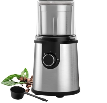 Small Electric Coffee Bean Grinder with 304 Stainless Steel Blades for Household and Hotel Use