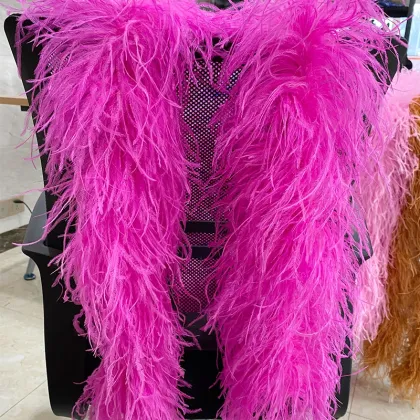 Hot Selling High Quality Colored Ostrich Feather Trimmed Ostrich Feather Costumes, Wedding Pajamas