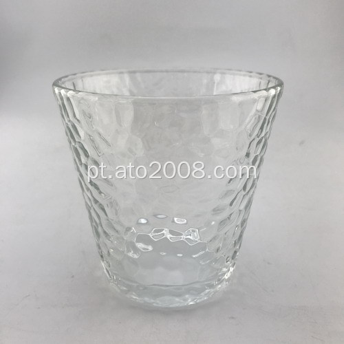 Copo de vidro transparente com padrão Harmmer