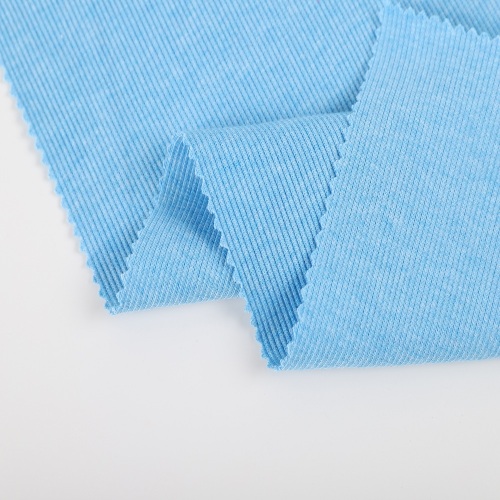 Tissu tricot côtelé 2x2 polyester coton élasthanne années 30