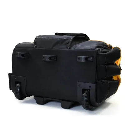 Rolling Tool Bag Yellow Black Large Capacity Trolley