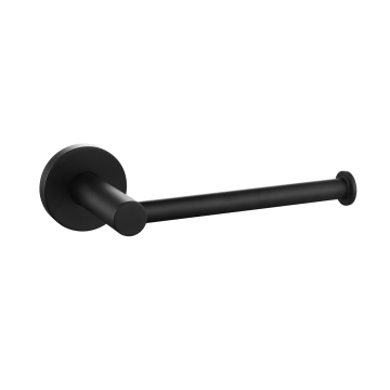 クロムと黒い真鍮のバスルームトイレットペーパーホルダー