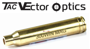 Vector Optics 300WIN MAG Caliber Cartridge Style Red Laser Bore Sight in Brass