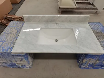 Carrara White Marble Countertops & Vanity Tops