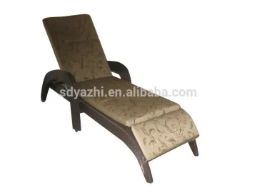 rattan wicker round sun lounger in brown wicker