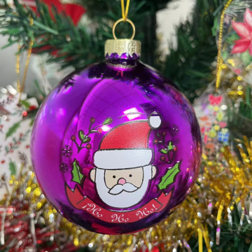 Custom Logo Christmas Tree Balls - Shatterproof Plastic Ornaments with Pattern Print