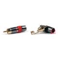 Areyourshop High Quality RCA 8mm Cable Plug Copper Gold Connectors