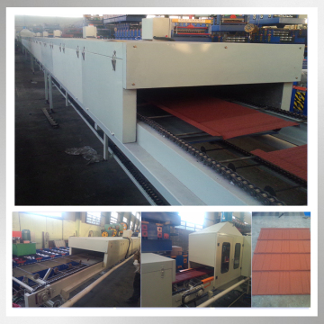 High quality popular saler engineers available to go abroad stone coated steel roof tile machine