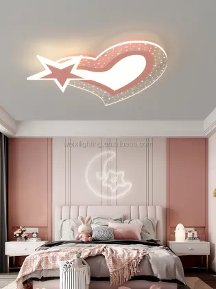 Iron Remote Control Dimming Children's Bedroom Ceiling Lighting - Modern LED Ceiling Lights