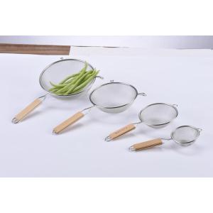 Single Mesh Strainer with Wooden Handle