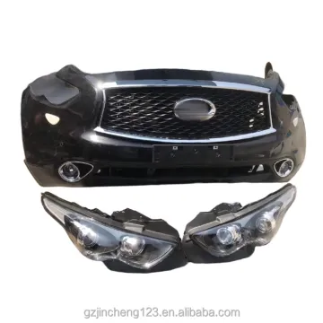 Infiniti QX70 Front Bumper Nose Cut Kit with Grill and LED Headlight - OE 62022CL70ATW