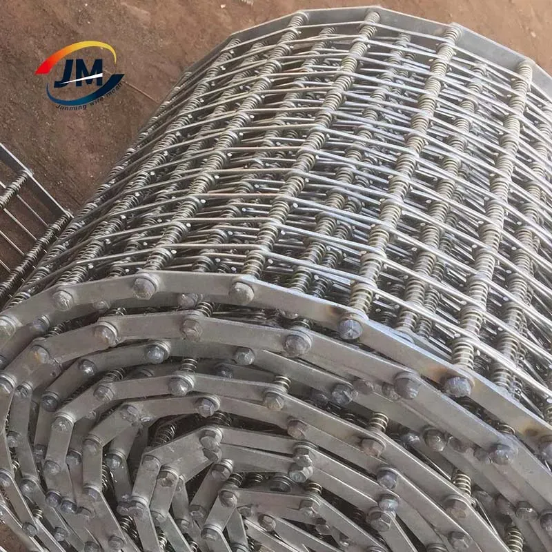 Stainless Steel 304/316 Metal Eye Link Conveyor Belts with Sprocket