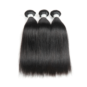 Lace Front Wig with Straight Human Hair Extensions
