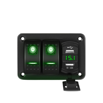 Pannelli a interruttore a bilancieri con doppi caricabatterie USB per camper, rimorchi, autobus, navi