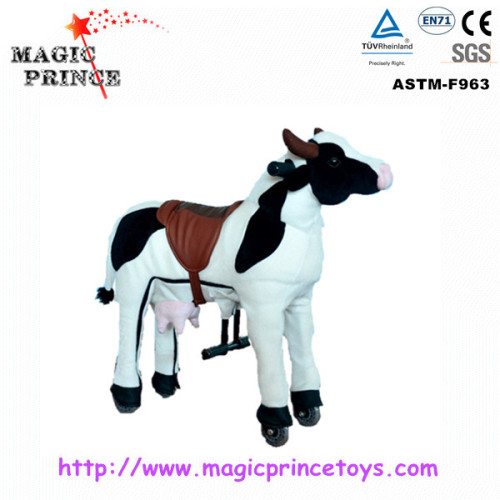 Hot sales Dalian Magicprince Plush Animal scooter Plush Toy Animal Mechanical animal The Netherland Cow(EN71&ASTM&CE)~(Pass!!)~