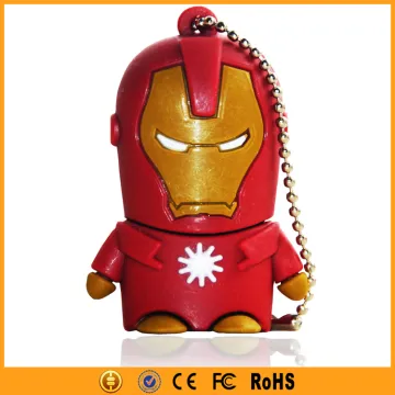 USB 2.0 3.0 Plastic Cartoon Iron Man USB Flash Drive 8GB 16GB 64GB