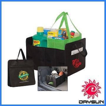 Folding car trunk organizer
