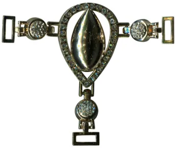 Latest Rhinestone Chain Sandal for Lady, Popular T-Shaped Flip Flop Sandal Chain
