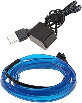3 μέτρα Neon Flat EL Wire για αυτοκίνητο με μετατροπέα USB
