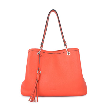 Bolso bandolera vintage de cuero suave Valentina en rojo