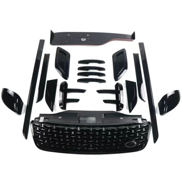 Black Body Kit für Land Rover Discovery 5 - Ersatzteile und Autozubehör mit Seitenröcken und Gitter hinten