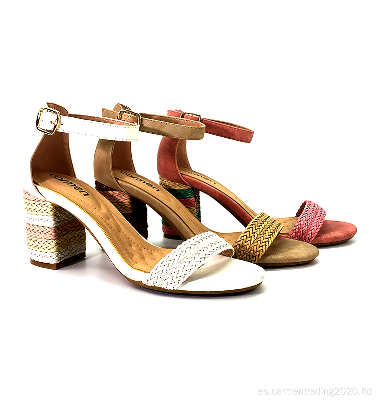 Sandalias de color personalizadas zapatos de mujer de estilo romano