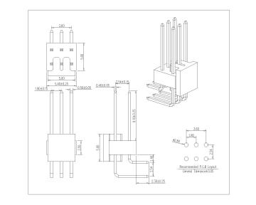 1.8mm Pitch Dual Row Pin Header 90