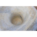 Natural White Marble Cups with Rounded Edges Pair