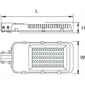 150W IP65 Luz de la calle 4000K de gris claro