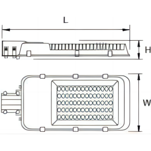 Aluminum Die Casting Led StreetLight Housing 150W IP65 Light Grey 4000K street light fixtures Manufactory