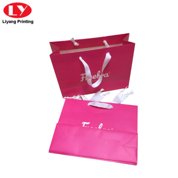 Dark Prink Paper Gift Bag Printed Service