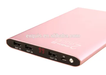 Exquis 2016 new 3USB power bank 20000mah for iphone Samsung mobile phone