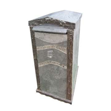 Blue Limestone Stone Mailbox - GAMG015 Outdoor Waterproof Garden Letter Box
