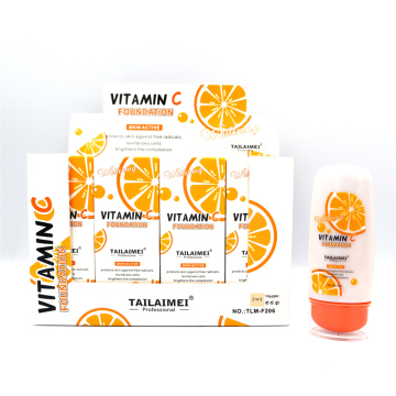 Naranja Vitamina C Matte White Foundation - F206 TLM Liquid Care Skin Tint hidratante con cobertura completa