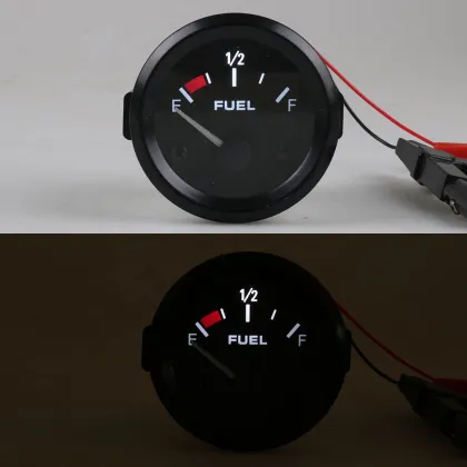 2" Inch 52mm Fuel Level Gauge: Black Sports Fuel Ratio Meter for Auto Racing Cars