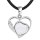 Crystal Love Heart Birthstone Pendante Colliers de pierre précieuse pour les femmes