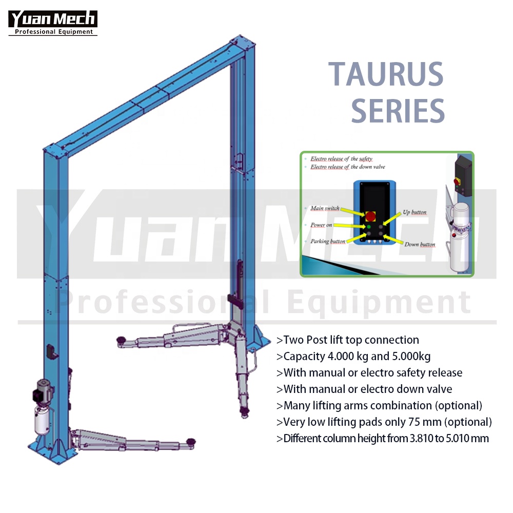 Two Post Lift Top Connection with Electromagnet Realese