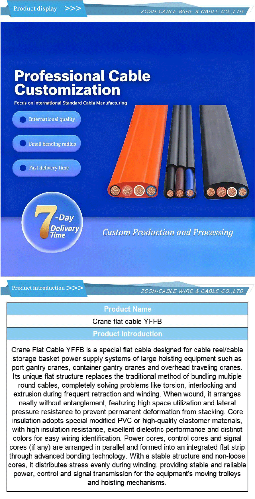 Robot cable (anti-torsion)-xiangqing1-ZS029
