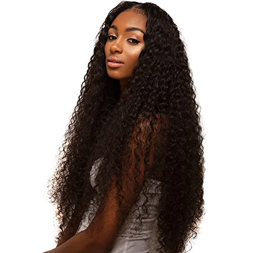 Hot Sale 100% Raw Virgin Indian Human Hair Wig Water Wave Curly HD Lace Frontal Wig Pre Plucked Curly Wig for Black Women