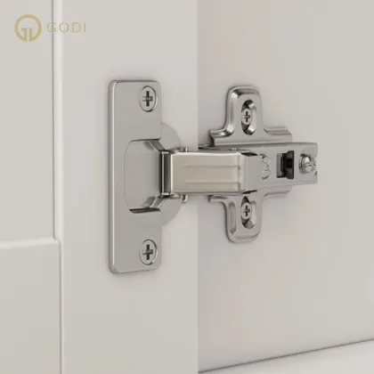 GODI Modern Solid Wood Corner Swing Door Wardrobe