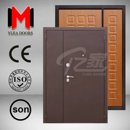 YIJIA double door, mother and son steel PVC Door, YJRH12
