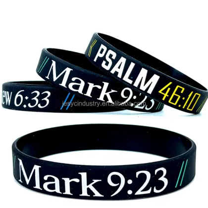 Religious-themed Silicone Wristbands: Perfect Promotional Event Gifts for Bible Faith and Sports Enthusiasts