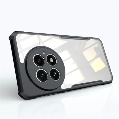 Black TPU Bumper Clear Acrylic Phone Case for OnePlus Ace 5/5 Pro