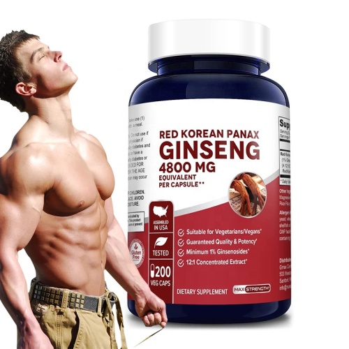 Men Libido Enhancement Korean Red Panax Ginseng Capsules