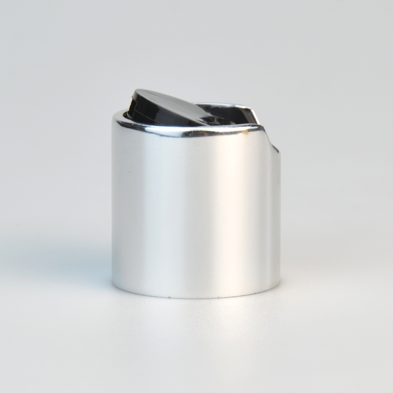 Botella de loción 28/410 24/410 champú de tapa de disco de plata metálica de aluminio anodizado