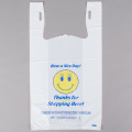 HDPE Customized Thank You Printed Supermarket Grocery Shopping Vest Handle T-shirt Plastic Bag