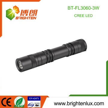 Factory Wholesale High Quality Aluminum 1*aa battery Operated 3watt Mini Pocket Cree led Best Flashlight Torch