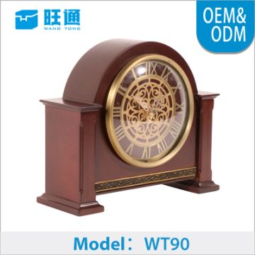 Antique office home wooden desk clock