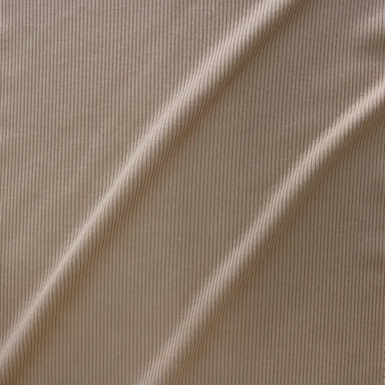 High Quality 100% Polyester Soft And Stretchy Plain Yarn Dyed 2x2 Rib Knitted Fabrics For Sweater dress/Garment