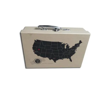 kraft Paper Metal Handle Suitcase Tool Box